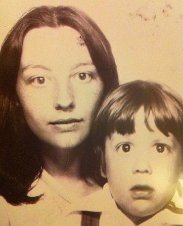 Childhood pictures of Steve Kazee with his late mother, Kathy Michael Kazee.